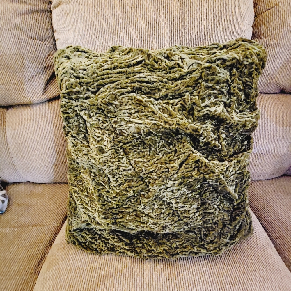 Dransfield & Ross NewYork Luxury Hunter Green Wrinkly       Velvet Cushion Cover